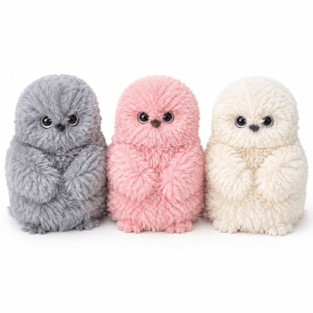 Mochello Shyowl — interactive AI plush owl companion with 3 color variations